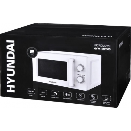 Микроволновая Печь Hyundai HYM-M2005 20л. 700Вт белый, фото , изображение 11