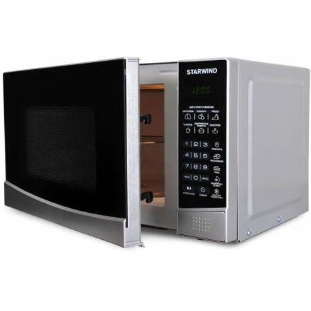 Микроволновая печь Starwind SMW2820, серебристо-чёрная, фото , изображение 3