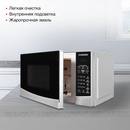 Микроволновая Печь Starwind SMW3120 20л. 700Вт серебристый/черный, фото , изображение 5