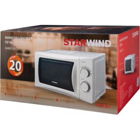 Микроволновая печь Starwind SMW3720 белый 20л 700Вт поворотный механизм, фото , изображение 19