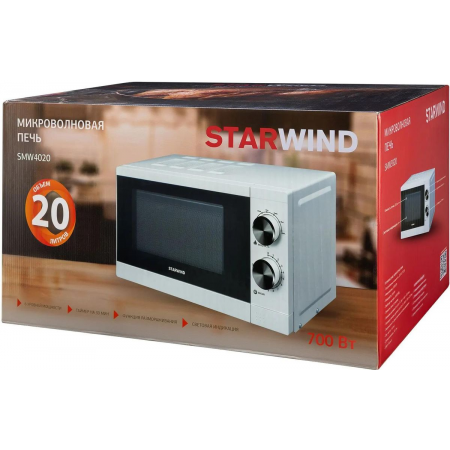 Микроволновая Печь Starwind SMW4020 20л. 700Вт белый, фото , изображение 19