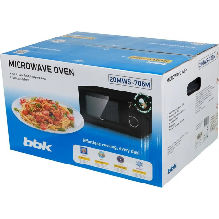 Микроволновая печь BBK 20MWS-706M/B, черный, фото , изображение 8