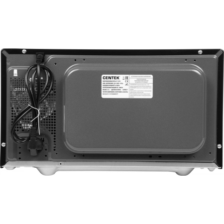 СВЧ Centek CT-1570 (черный) 900W, 23л, 6 реж, увел.камера, диаметр тарелки 270 мм, таймер, подсветка, фото , изображение 5
