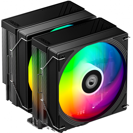 Кулер для процессора ID-Cooling FROZN A620 PRO SE ARGB LGA1700/1200/115X/AM5/AM4 (8шт/кор, TDP 260W, PWM, черный, 6 тепл.трубок + медная база, DUAL ARGB FAN 120mm) RET, фото 