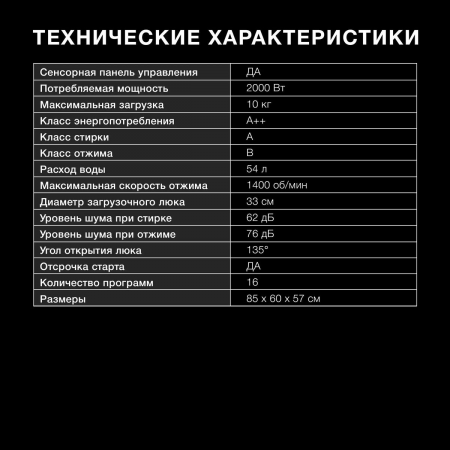 Стиральная машина Hyundai WME9413 кл.:A++ фронт. макс.:10кг темно-серебристый, фото , изображение 19