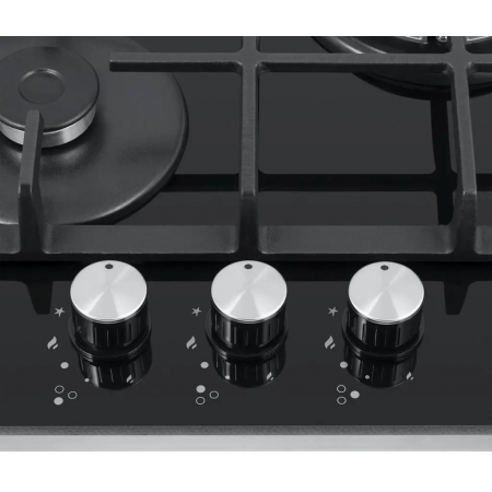 Газовая варочная панель HOMSAIR HGG433TGCBK, черный, фото , изображение 5