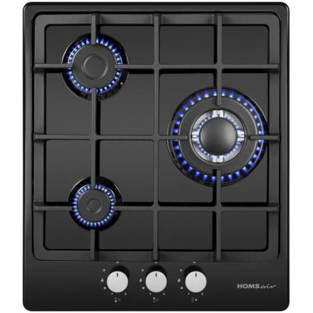 Газовая варочная панель HOMSAIR HGE433TGCBK, черный, фото , изображение 2