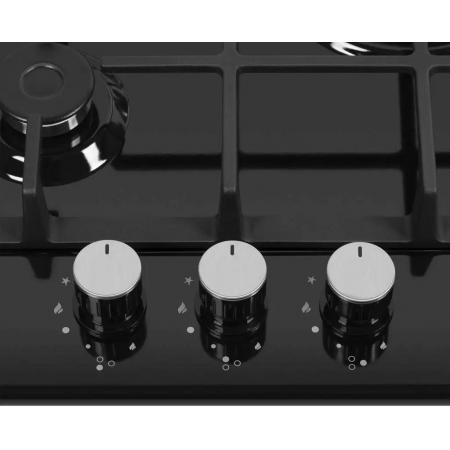 Газовая варочная панель HOMSAIR HGE433TGCBK, черный, фото , изображение 6