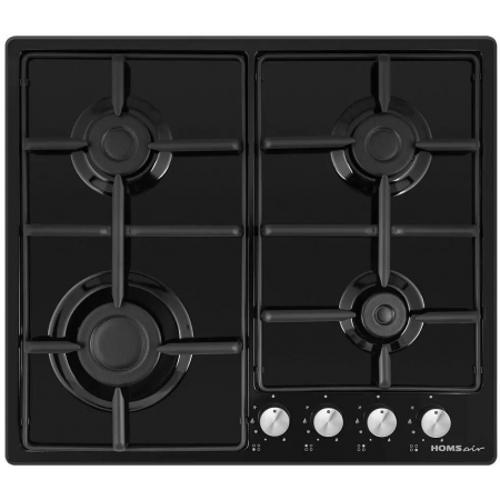 Газовая варочная панель HOMSAIR HGE643GBK, черный, фото , изображение 2