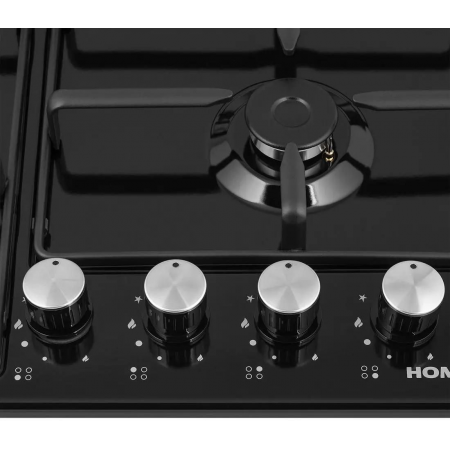 Газовая варочная панель HOMSAIR HGE643GBK, черный, фото , изображение 5