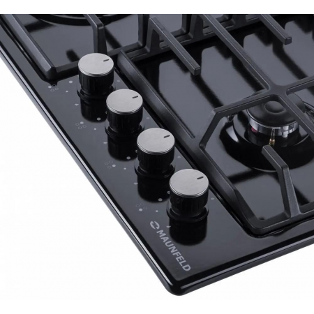 Газовая варочная панель MAUNFELD EGHE.64.6CB/G, черный, фото , изображение 6