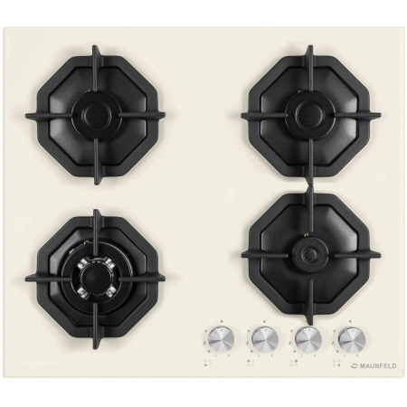Газовая варочная поверхность Maunfeld EGHG.64.23CBG/G бежевый, фото , изображение 3
