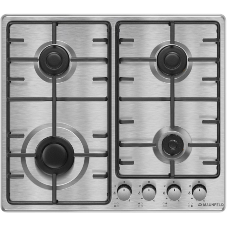 Газовая варочная поверхность Maunfeld EGHS.64.3STS-ES/G нержавеющая сталь, фото , изображение 2