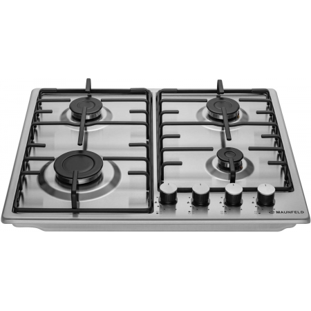 Газовая варочная поверхность Maunfeld EGHS.64.3STS-ES/G нержавеющая сталь, фото , изображение 3