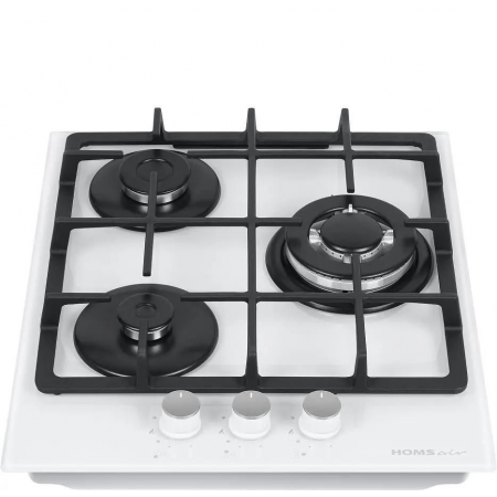 Газовая варочная панель HOMSAIR HGG433TGCWH, белый, фото , изображение 3