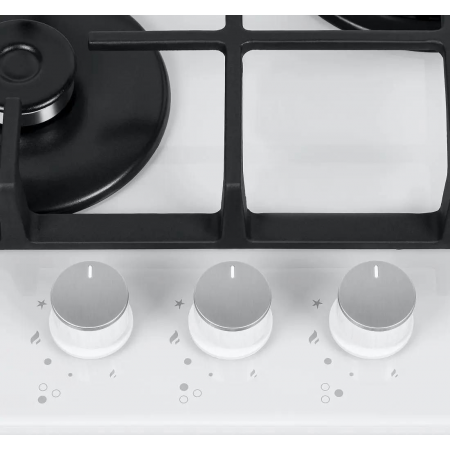 Газовая варочная панель HOMSAIR HGG433TGCWH, белый, фото , изображение 5