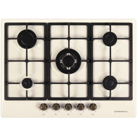 Газовая варочная панель MAUNFELD EGHE.75.33CBG2.R\G, бежевый, фото , изображение 2
