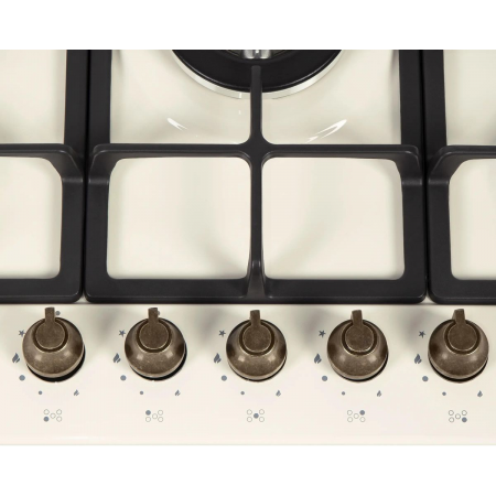 Газовая варочная панель MAUNFELD EGHE.75.33CBG2.R\G, бежевый, фото , изображение 5