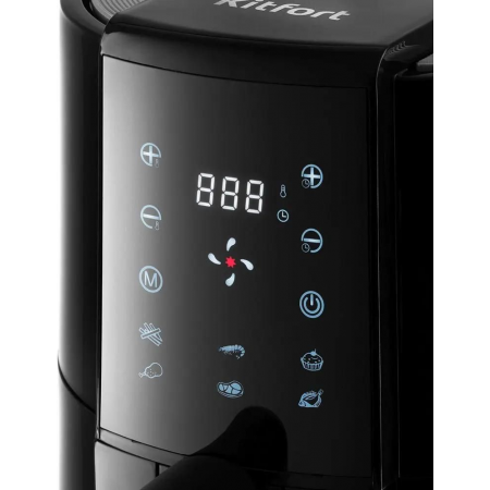 Аэрогриль Kitfort КТ-2225 1000Вт черный, фото , изображение 5