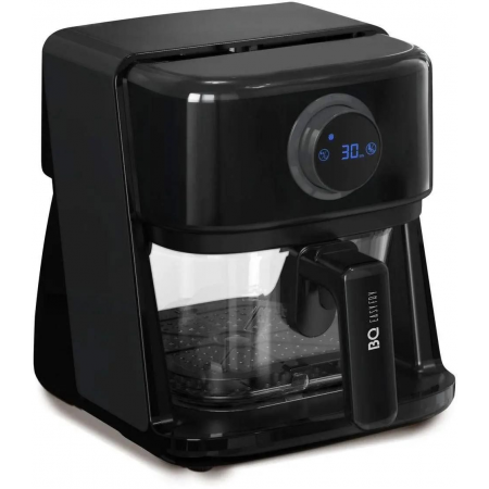 Аэрогриль BQ GR2004 Black. Мощность 1400Вт/Объем 3л/ Циркуляция воздушних потоков/ Приготовление еды без жира и масла/ 8 встроенных программ/ Съемная корзина из жаропрочного стекла., фото , изображение 3