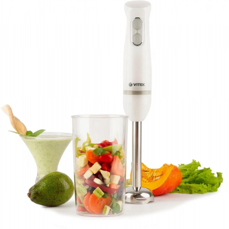 Блендер Vitek  VT-3413 W белый (белый, 600 Вт., 2 скорости, погружной.), фото , изображение 7
