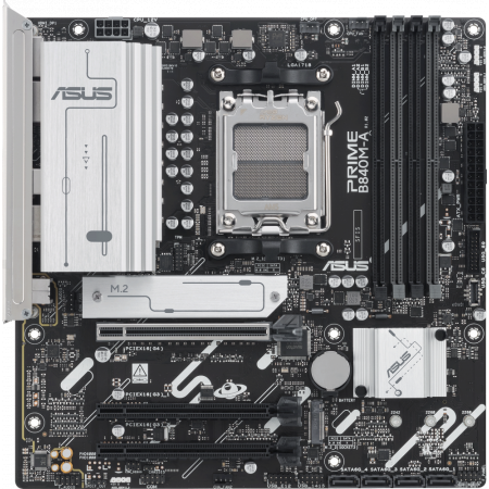 Материнская плата ASUS PRIME B840M-A-CSM, AM5, AMD B840, 4xDDR5, 4xSATA, 3xM.2, 1xPCI-E 4.0 x16, 2xPCI-E 3.0 x16, 1xRealtek 2.5Gb LAN, 2xUSB-A 10Gbps, 1xUSB-C 5Gbps, 4xUSB-A 2.0, 3x3.5 мм, 7.1, micro-ATX, фото 