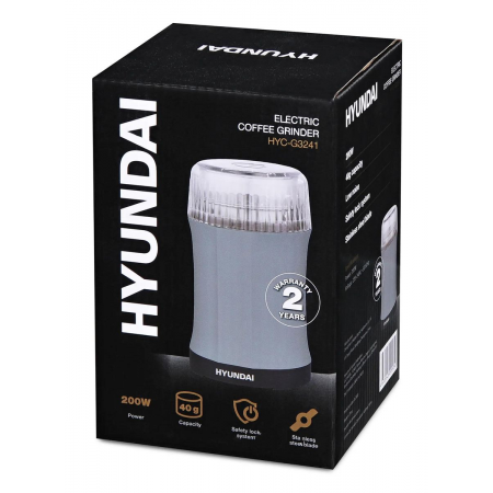 Кофемолка Hyundai HYC-G3241 200Вт сист.помол.:ротац.нож вместим.:40гр черный, фото , изображение 12