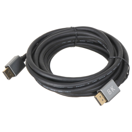 Кабель аудио-видео Buro ver 1.4 DisplayPort (m)/DisplayPort (m) 5м. Позолоченные контакты черный (BHP-DPP-1.4-5G), фото 