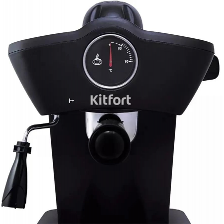 Кофеварка КТ-706. Рожковая полуавтоматическая эспрессо-кофеварка Kitfort кт-706 может приготовить до 4 чашек кофе за один раз, оснащена функцией взбивания молока для приготовления капучино, а также поможет разогреть напитки горячим паром. Принцип действия, фото , изображение 4