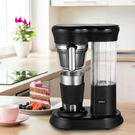 Кофемашина Kitfort КТ-7141 600Вт черный/нержавеющая сталь, фото , изображение 2