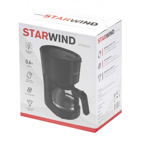 Кофеварка капельная Starwind STD0610 600Вт черный, фото , изображение 16