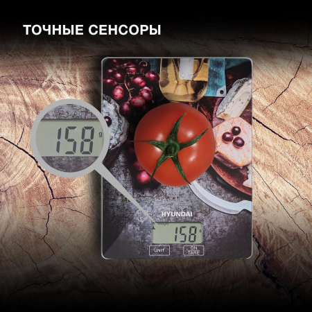 Весы кухонные электронные Hyundai HYS-KG211 макс.вес:5кг рисунок, фото , изображение 8