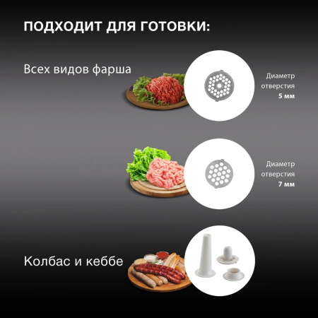 Мясорубка Hyundai HY-MG2114 1800Вт графит/серебристый, фото , изображение 3