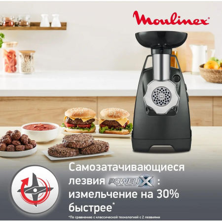Мясорубка MOULINEX ME112832 1600Вт черный/серебристый, фото , изображение 6