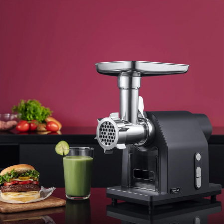 Мясорубка Rondell RDE-1452, 2000Вт, графит/серебристый, фото , изображение 4