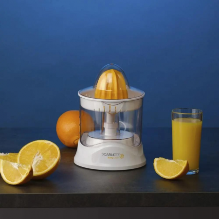 Соковыжималка цитрусовая Scarlett SC-JE50C02 25Вт рез.сок.:700мл. белый/желтый, фото , изображение 3