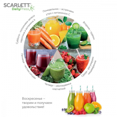 Соковыжималка шнековая Scarlett SC-JE50S59 белый, фото , изображение 7