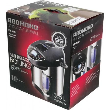 Термопот Redmond RTP-M801 3.5л. 750Вт серебристый/черный, фото , изображение 19