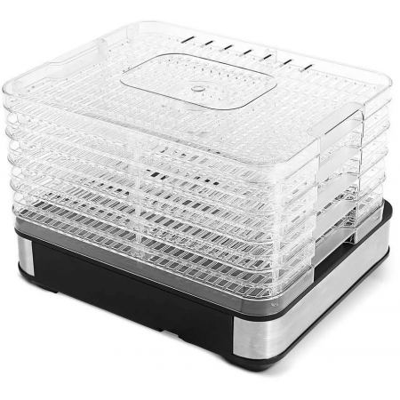 Сушилка для овощей и фруктов BQ FD1003 Black-Steel, Мощность 420 Вт, Электронная настройка времени и температуры, 5 регулируемых по высоте поддонов , 3 дополнительных поддона для пастилы, Равномерный нагрев, Сохраняет максимум витаминов и питательных веще, фото , изображение 3