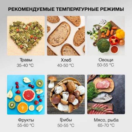 Сушка для фруктов и овощей Hyundai HYFD-1204 8под. 400Вт черный, фото , изображение 6