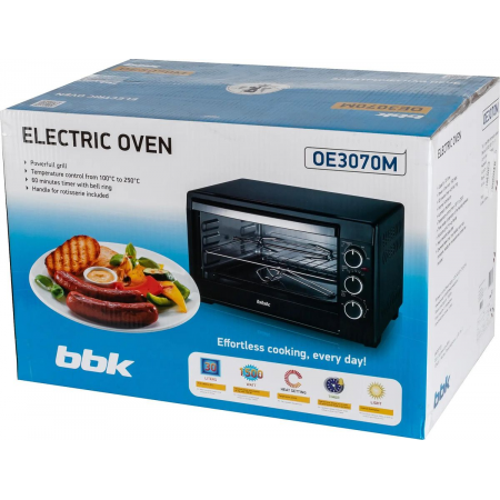 Мини-печь BBK OE3070M черный, фото , изображение 16