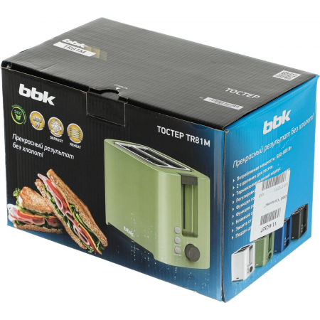 Тостер BBK TR81M синий, фото , изображение 10