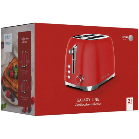Тостер Galaxy Line GL 2919 900Вт красный, фото , изображение 7