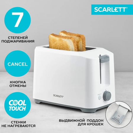 Тостер Scarlett SC-TM11019 700Вт белый, фото , изображение 7
