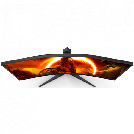 Монитор 34 AOC CU34G2XP Black-Red (VA, изогнутый, 3440x1440, 180Hz, 1 ms, 178°/178°, 300 cd/m, 80M:1, +2xHDMI 2.0, +2xDisplayPort 1.4, +4xUSB 3.0, +MM, +регулировка по высоте), фото , изображение 5