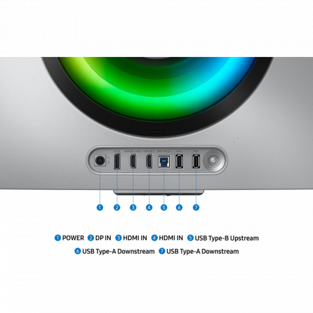 Монитор Samsung Odyssey OLED G8 серебристый S34DG852SI, 34 3440x1440, OLED, 175Hz, HDMIx2+DP+USB-C, curved, Smart, фото , изображение 13