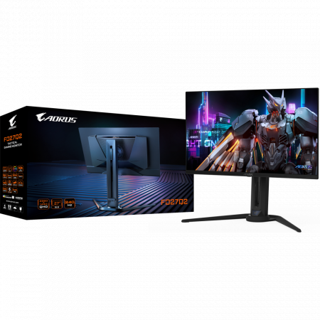 Монитор 27 Gigabyte AORUS FO27Q2-EK OLED, 2560×1440, 240Hz, 3 мс, 16:9, 1000 кд/м2, 1000:1, 2xHDMI 2.1, DP 1.4 3xUSB 3.2, USB Type-C черный, фото , изображение 8