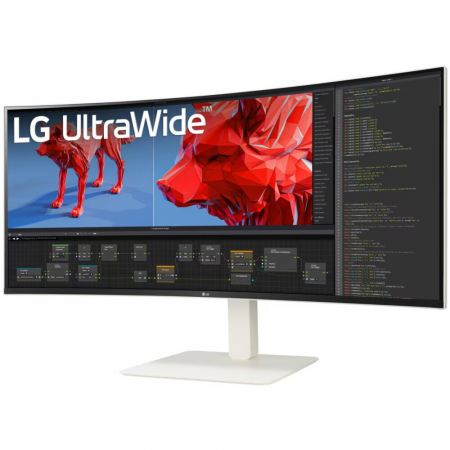 Монитор LG 38 UltraWide 38WR85QC-W белый NANO IPS LED 21:9 HDMI M/M матовая HAS Piv 600cd 178гр/178гр 3840x1600 144Hz FreeSync Premium Pro DP WQ+ USB 10.5кг, фото , изображение 2 Монитор LG 38 UltraWide 38WR85QC-W белый NANO IPS LED 21:9 HDMI M/M матовая HAS Piv 600cd 178гр/178гр 3840x1600 144Hz FreeSync Premium Pro DP WQ+ USB 10.5кг, фото , изображение 2