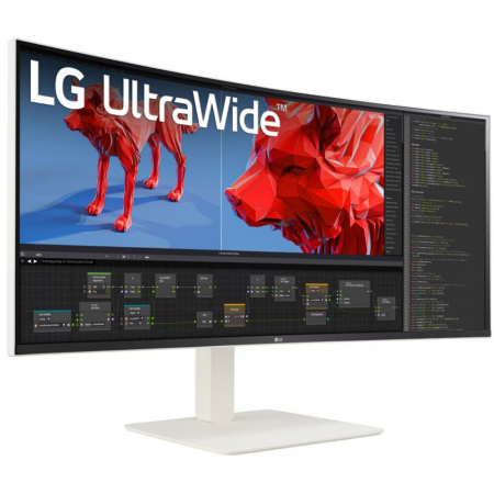 Монитор LG 38 UltraWide 38WR85QC-W белый NANO IPS LED 21:9 HDMI M/M матовая HAS Piv 600cd 178гр/178гр 3840x1600 144Hz FreeSync Premium Pro DP WQ+ USB 10.5кг, фото , изображение 3 Монитор LG 38 UltraWide 38WR85QC-W белый NANO IPS LED 21:9 HDMI M/M матовая HAS Piv 600cd 178гр/178гр 3840x1600 144Hz FreeSync Premium Pro DP WQ+ USB 10.5кг, фото , изображение 3