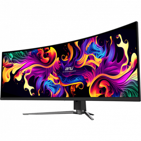 Монитор 49 MSI MPG 491CQP QD OLED 5120x1440, 144 Гц, 0.03 мс, 32:9, 250 кд/м², 2хHDMI, 1хDP, 1хType-C, изогнутый, черный, фото , изображение 2